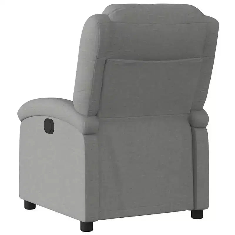 vidaXL Recliner Chair Adjustable Wingback Armchair for Home Theater Fabric - Dark Gray Manual Push Back No Massage