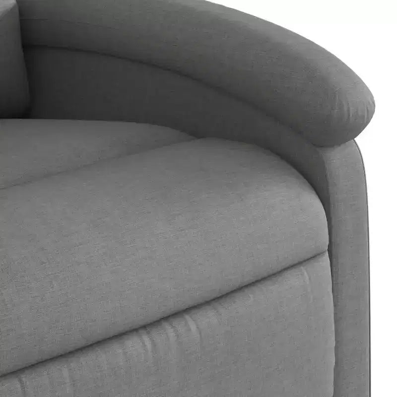 vidaXL Recliner Chair Adjustable Wingback Armchair for Home Theater Fabric - Dark Gray Manual Push Back No Massage