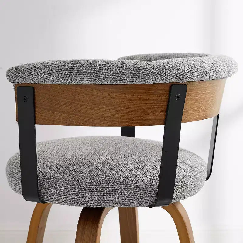 Art Leon Set of 2 Upholstered Swivel Barstools wirh Counter Height