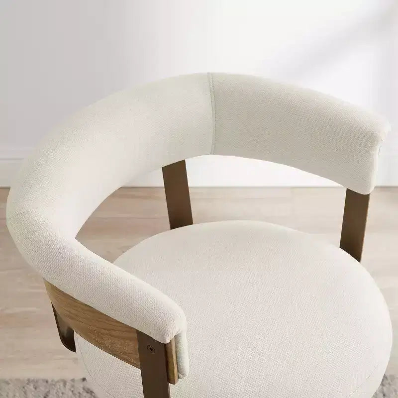 Art Leon Set of 2 Upholstered Swivel Barstools wirh Counter Height