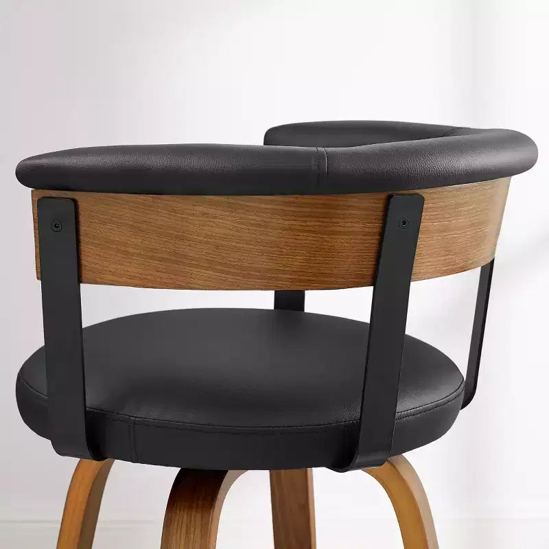 Art Leon Set of 2 Upholstered Swivel Barstools wirh Counter Height