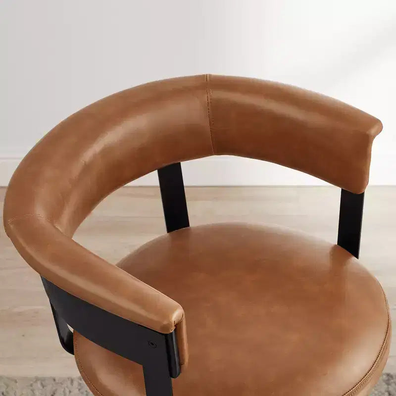Art Leon Set of 2 Upholstered Swivel Barstools wirh Counter Height