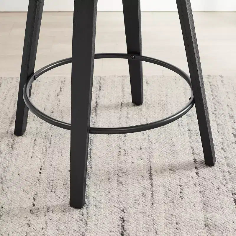 Art Leon Set of 2 Upholstered Swivel Barstools wirh Counter Height