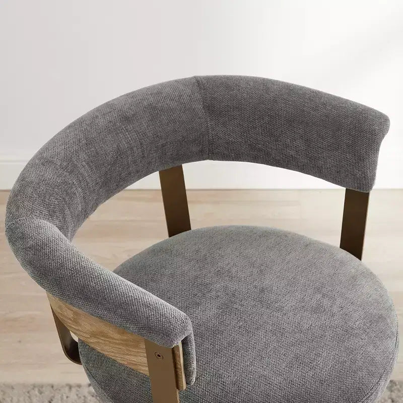 Art Leon Set of 2 Upholstered Swivel Barstools wirh Counter Height