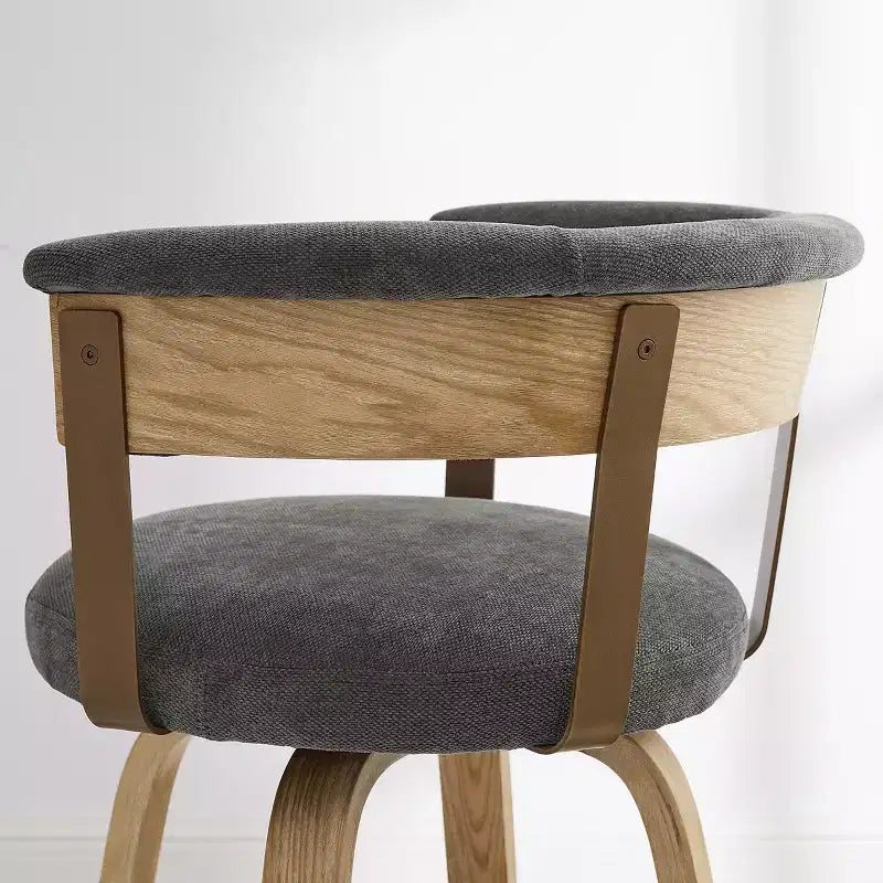 Art Leon Set of 2 Upholstered Swivel Barstools wirh Counter Height