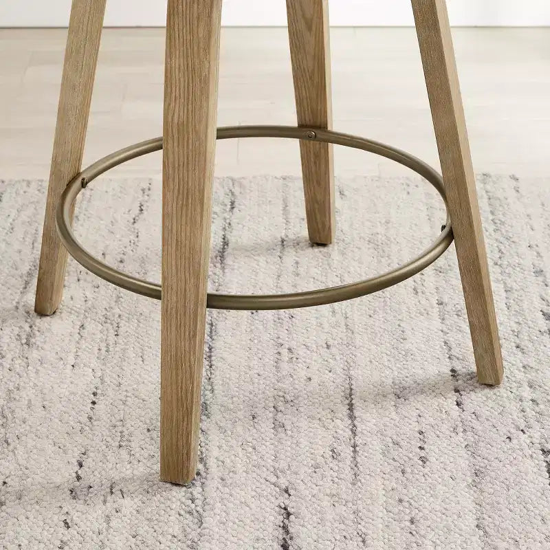 Art Leon Set of 2 Upholstered Swivel Barstools wirh Counter Height