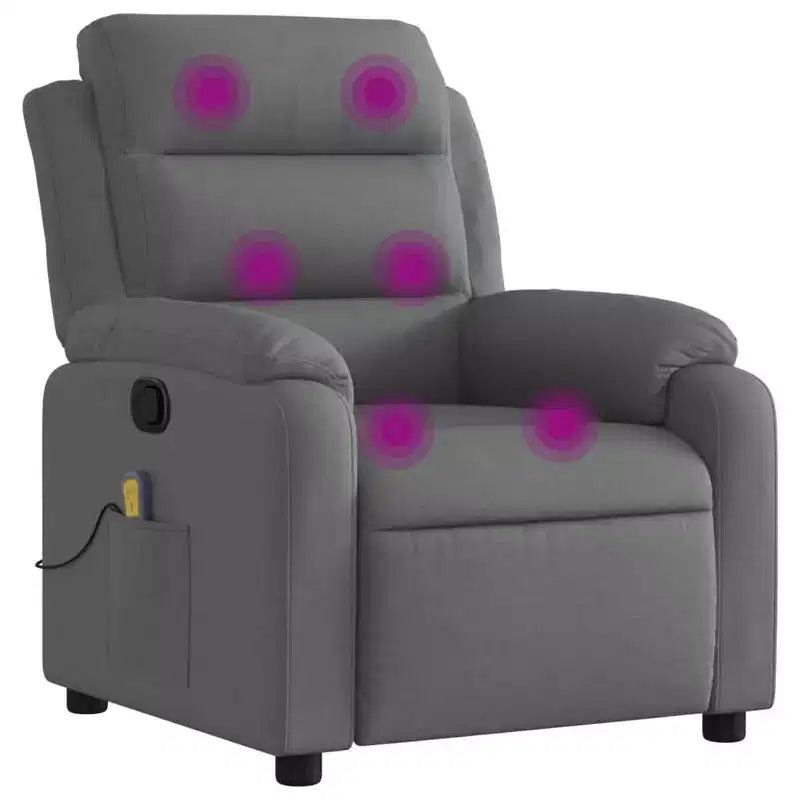 vidaXL Electric Massage Recliner Chair Velvet Standard