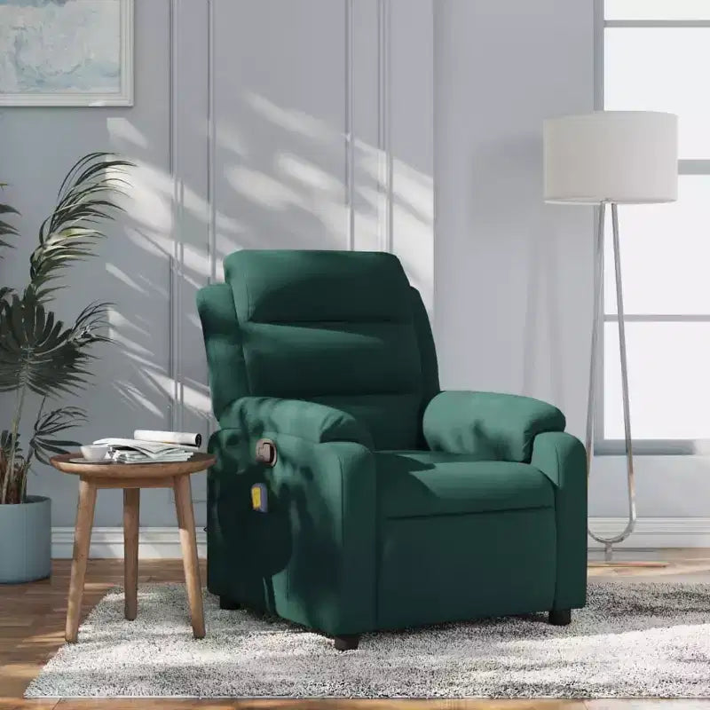 vidaXL Electric Massage Recliner Chair Velvet Standard