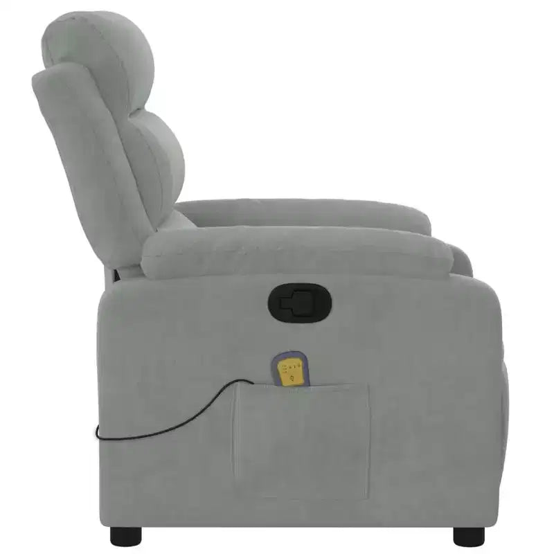 vidaXL Electric Massage Recliner Chair Velvet Standard