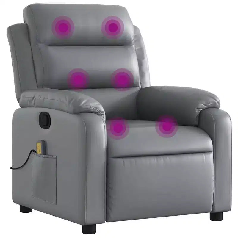 vidaXL Electric Massage Recliner Chair Velvet Standard