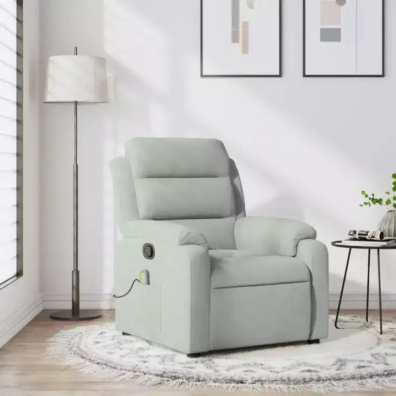 vidaXL Electric Massage Recliner Chair Velvet Standard