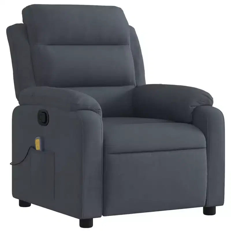 vidaXL Electric Massage Recliner Chair Velvet Standard