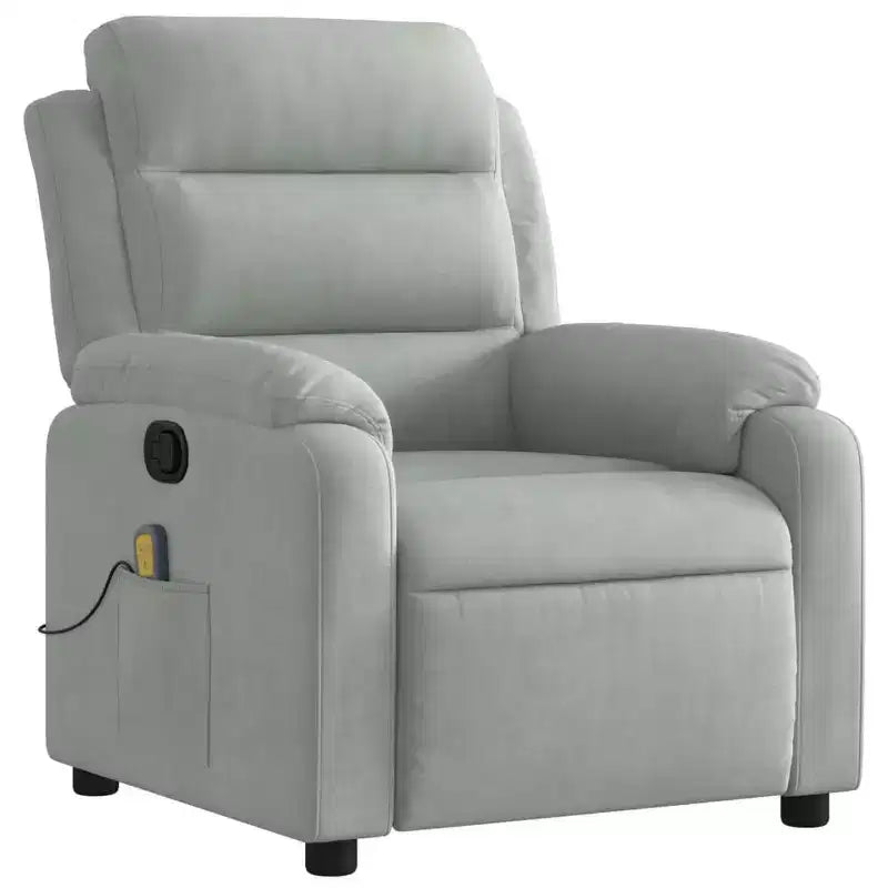 vidaXL Electric Massage Recliner Chair Velvet Standard