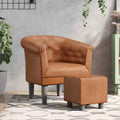vidaXL Tub Chair Gold Faux Leather