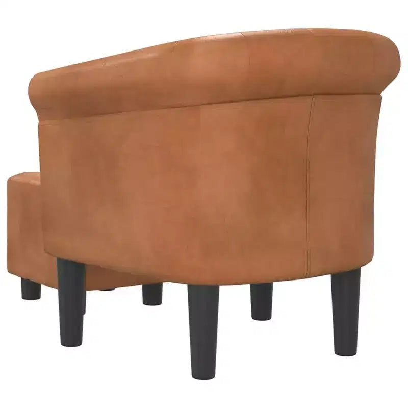 vidaXL Tub Chair Gold Faux Leather