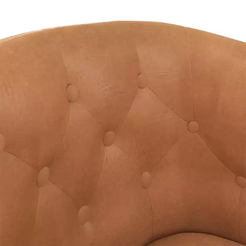 vidaXL Tub Chair Gold Faux Leather