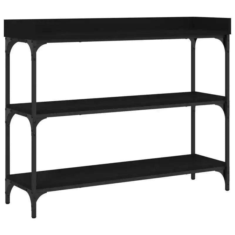 vidaXL Console Table Black Engineered wood Medium Adjustable Feet