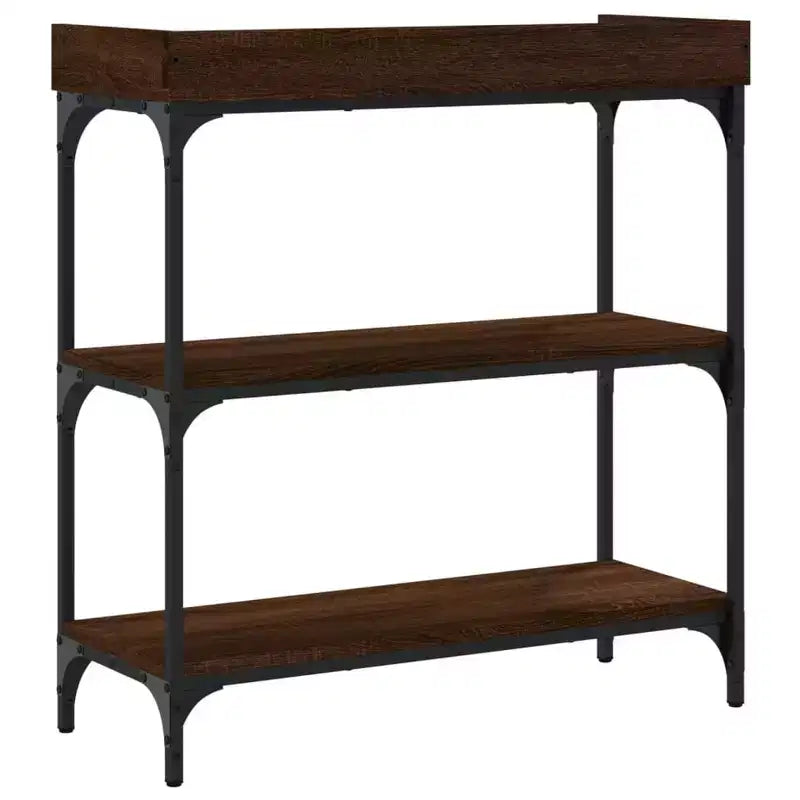 vidaXL Console Table Black Engineered wood Medium Adjustable Feet
