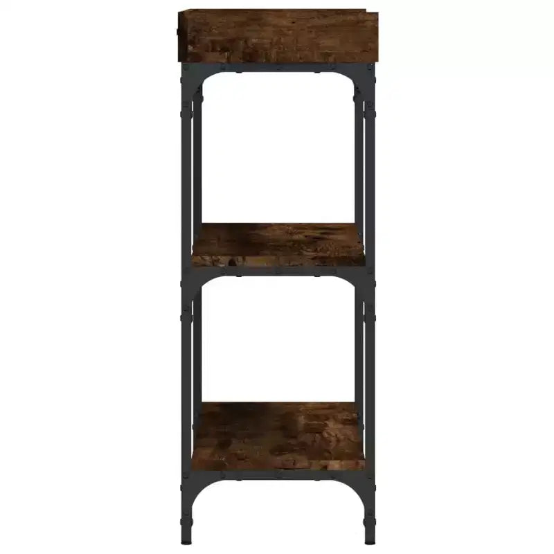 vidaXL Console Table Black Engineered wood Medium Adjustable Feet