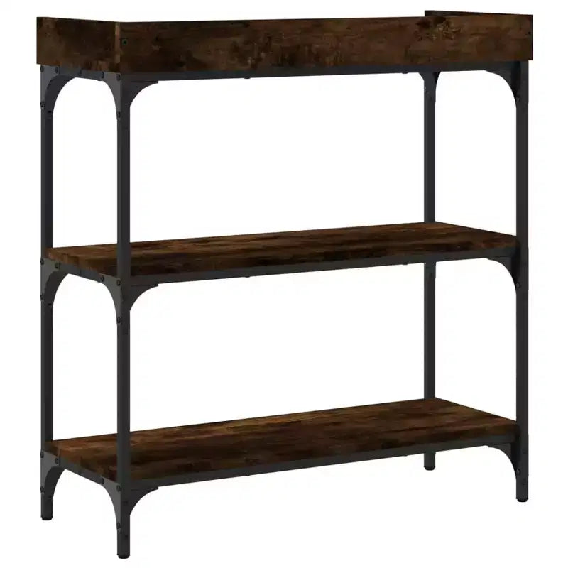 vidaXL Console Table Black Engineered wood Medium Adjustable Feet
