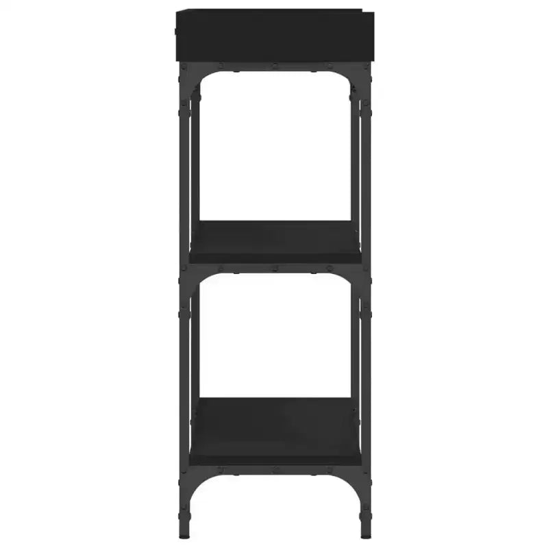 vidaXL Console Table Black Engineered wood Medium Adjustable Feet