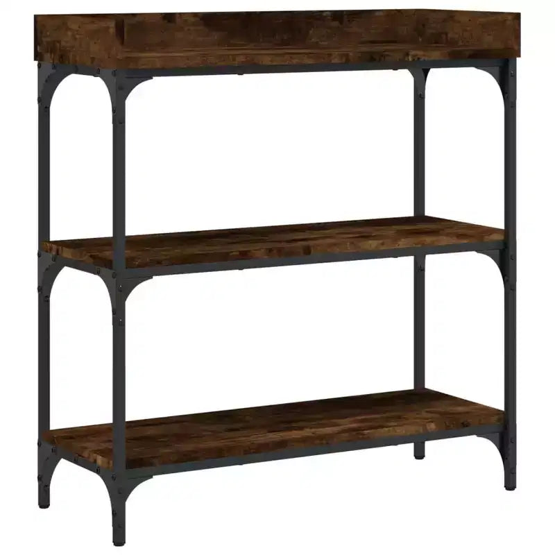 vidaXL Console Table Black Engineered wood Medium Adjustable Feet