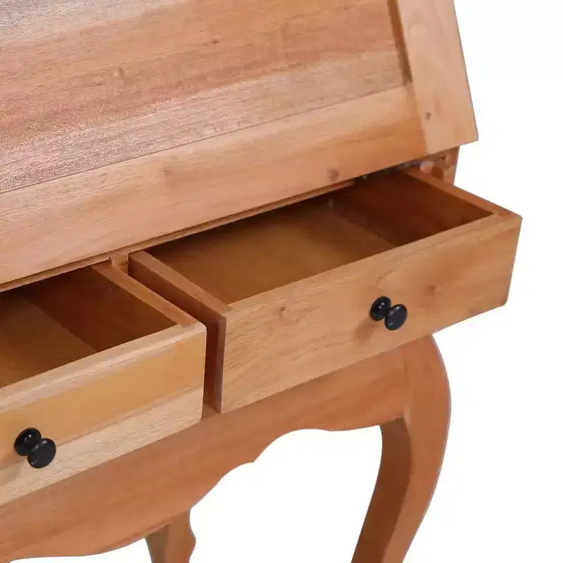 vidaXL Secretary Desk Office Writing Table with Drawers Solid Wood Mahogany