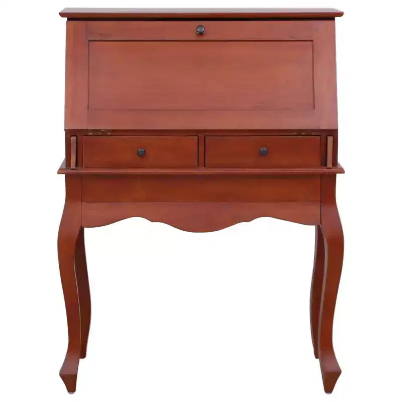 vidaXL Secretary Desk Office Writing Table with Drawers Solid Wood Mahogany