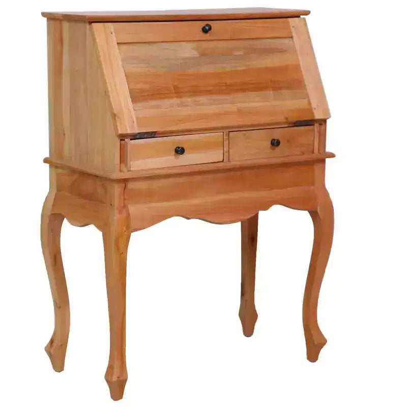 vidaXL Secretary Desk Office Writing Table with Drawers Solid Wood Mahogany