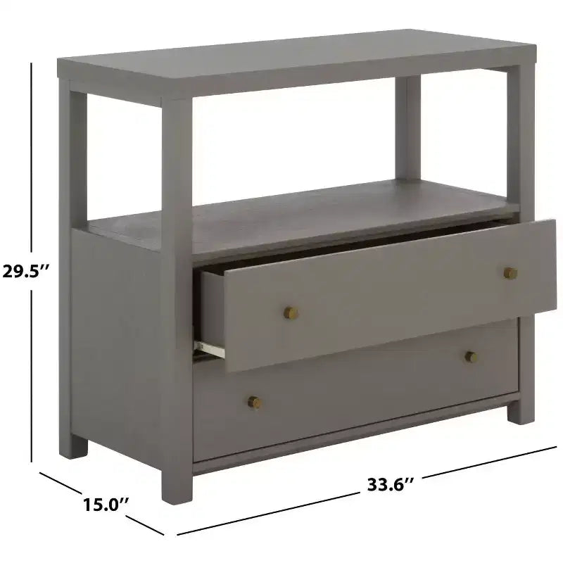 Ernest 2 Drawer 1 Shelf Chest - CHS6605 - Safavieh