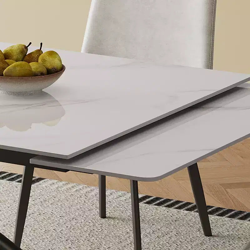 GDFStudio Firae Modern Retractable Sintered Stone Dining Table