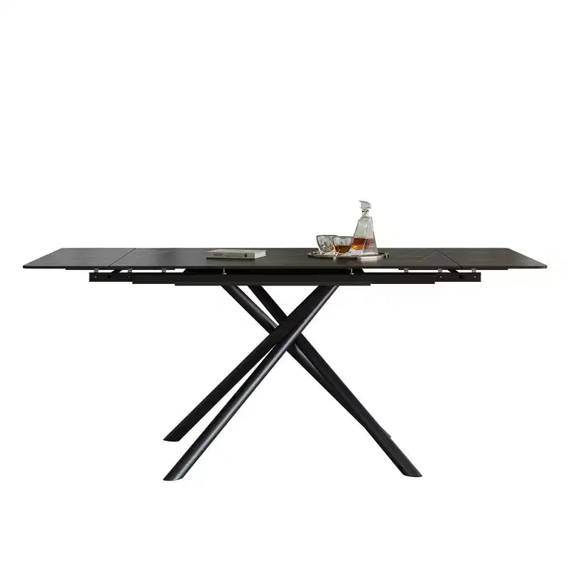 GDFStudio Firae Modern Retractable Sintered Stone Dining Table