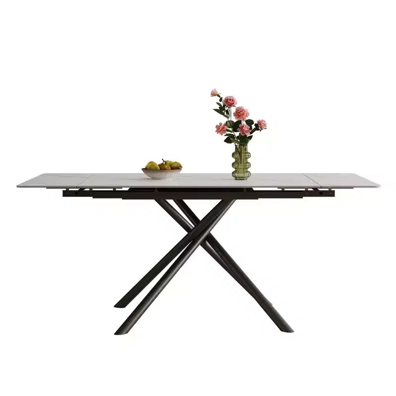 GDFStudio Firae Modern Retractable Sintered Stone Dining Table