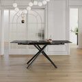 GDFStudio Firae Modern Retractable Sintered Stone Dining Table