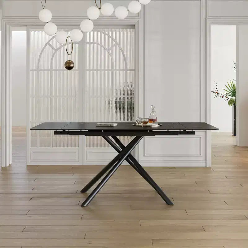 GDFStudio Firae Modern Retractable Sintered Stone Dining Table