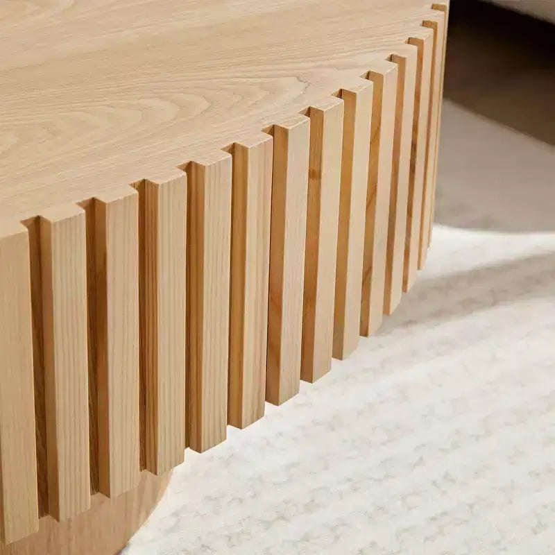 GDFStudio Gali Modern Handcraft Drum Coffee Table