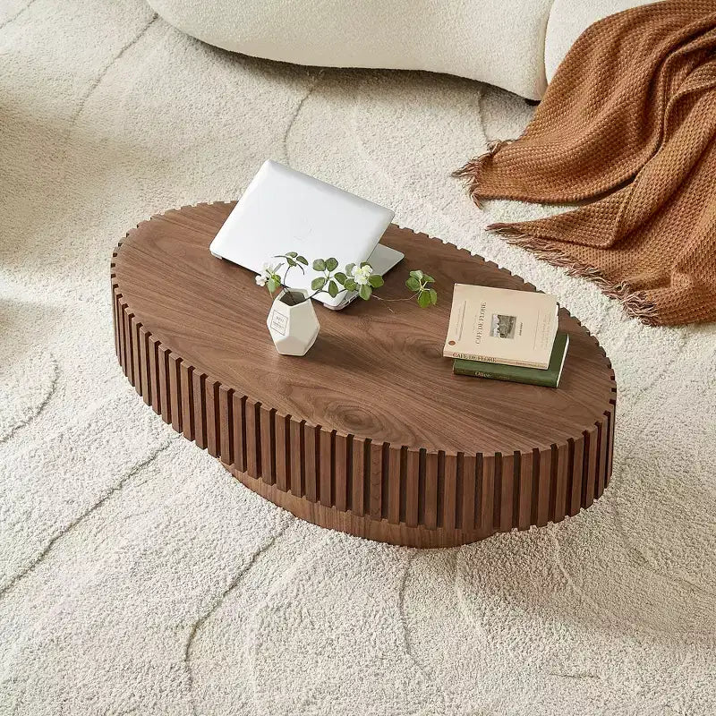 GDFStudio Ilra Modern Handcraft Drum Coffee Table