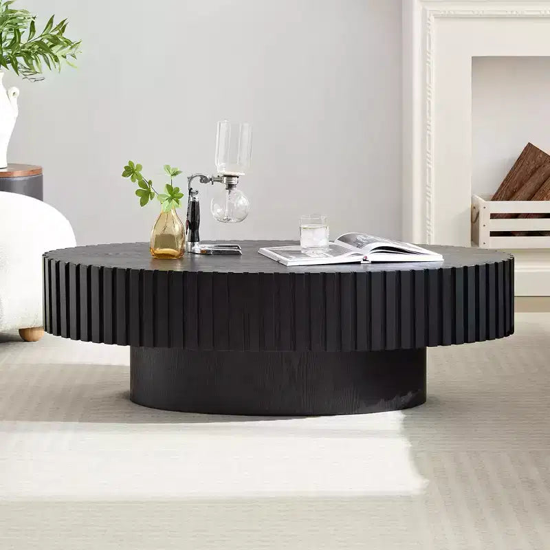 GDFStudio Ilra Modern Handcraft Drum Coffee Table
