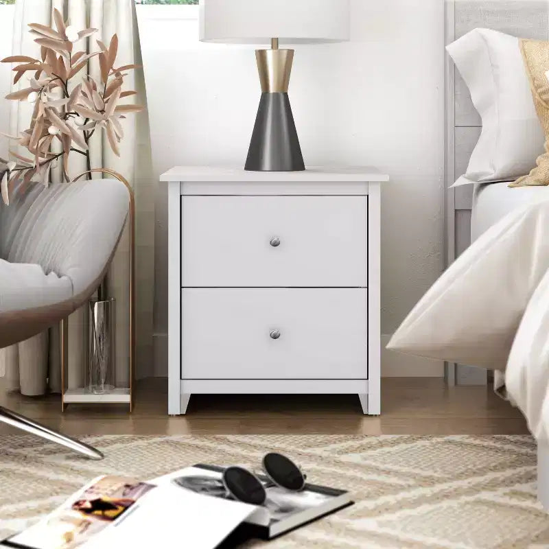 Galano 2-Drawer Nightstand with Storage 18.7 W 15.7 D 21.8 H