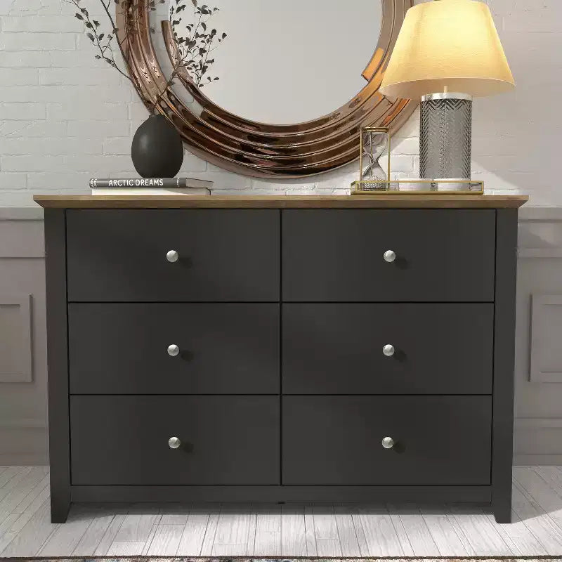 Galano 6-Drawer Double Dresser with Interlock Safety 46.9 W 16.4 D 32.0 H
