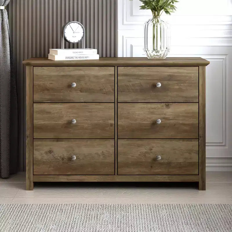 Galano 6-Drawer Double Dresser with Interlock Safety 46.9 W 16.4 D 32.0 H