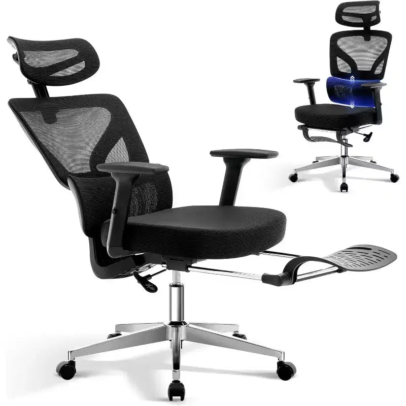 Acekool Ergonomic Office Chair with 3D Lumbar, Adjustable Armrest, Mesh, for Home Office