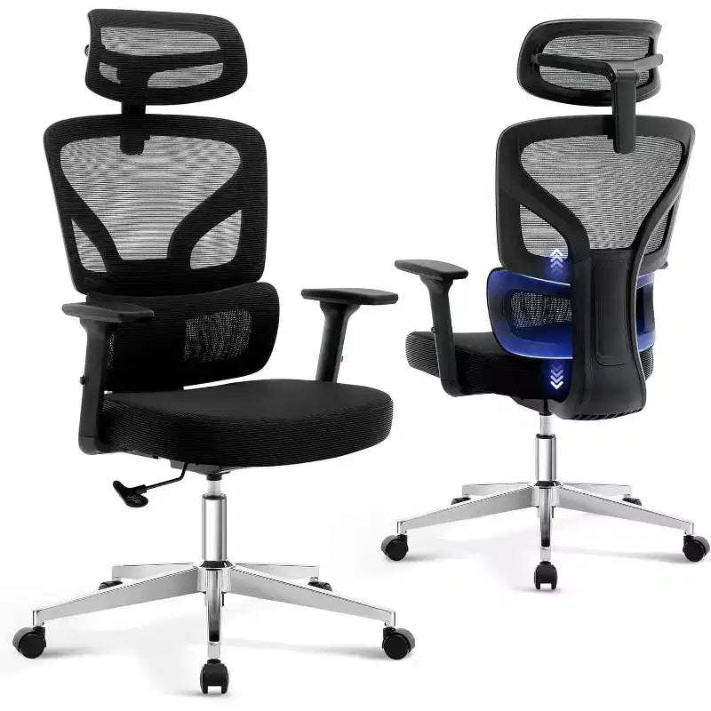 Acekool Ergonomic Office Chair with 3D Lumbar, Adjustable Armrest, Mesh, for Home Office