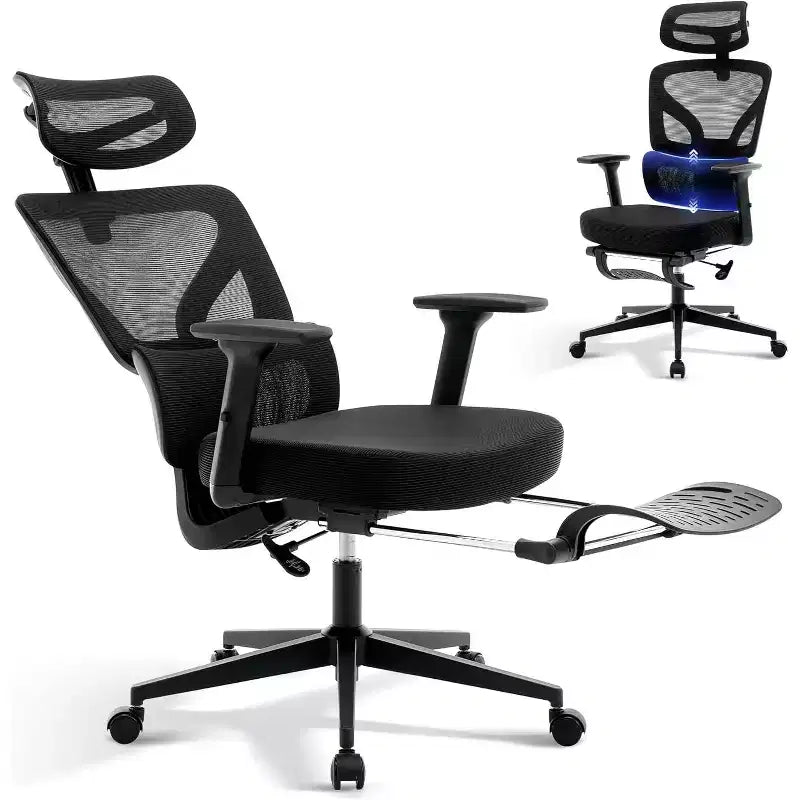 Acekool Ergonomic Office Chair with 3D Lumbar, Adjustable Armrest, Mesh, for Home Office