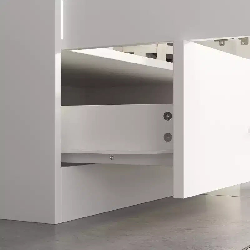 Famapy Double-Door Wardrobe with Drawer Armoire: Hanging Rod + Smooth Hinges Space-Saving Clothing Organizer for Bedrooms