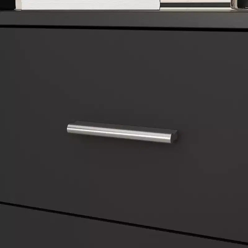 Famapy L-Shaped Wood & Metal Computer Desk Office Desk: 3-Drawer Storage + Open Shelves Multi-Zone Workstation for Home & Office