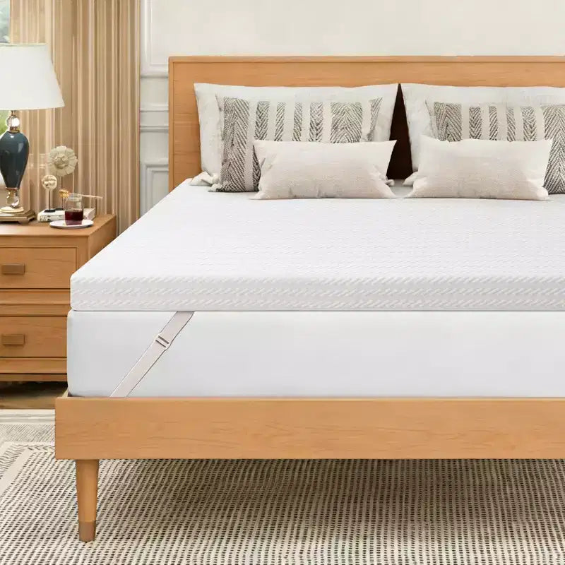 Dyonery 3 Cooling Gel Memory Foam Mattress Topper High-Density, Breathable with Removable Cover, Back Pain Relief, Twin & Queen Sizes
