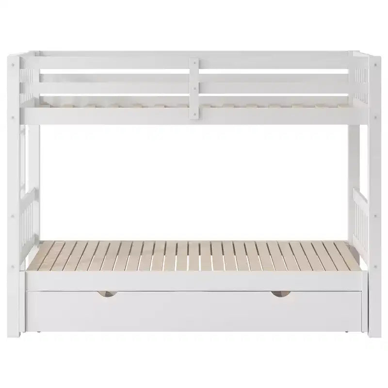 GDFStudio Dominguez Wood Twin over Pull-out Bunk Bed with Trundle