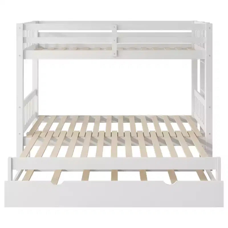 GDFStudio Dominguez Wood Twin over Pull-out Bunk Bed with Trundle