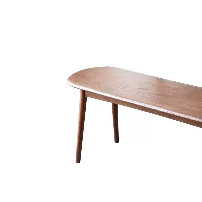 MAYEERTY Solid Oak Wood Bench - Half-Round Design for Dining Room, Living Room & Entryway